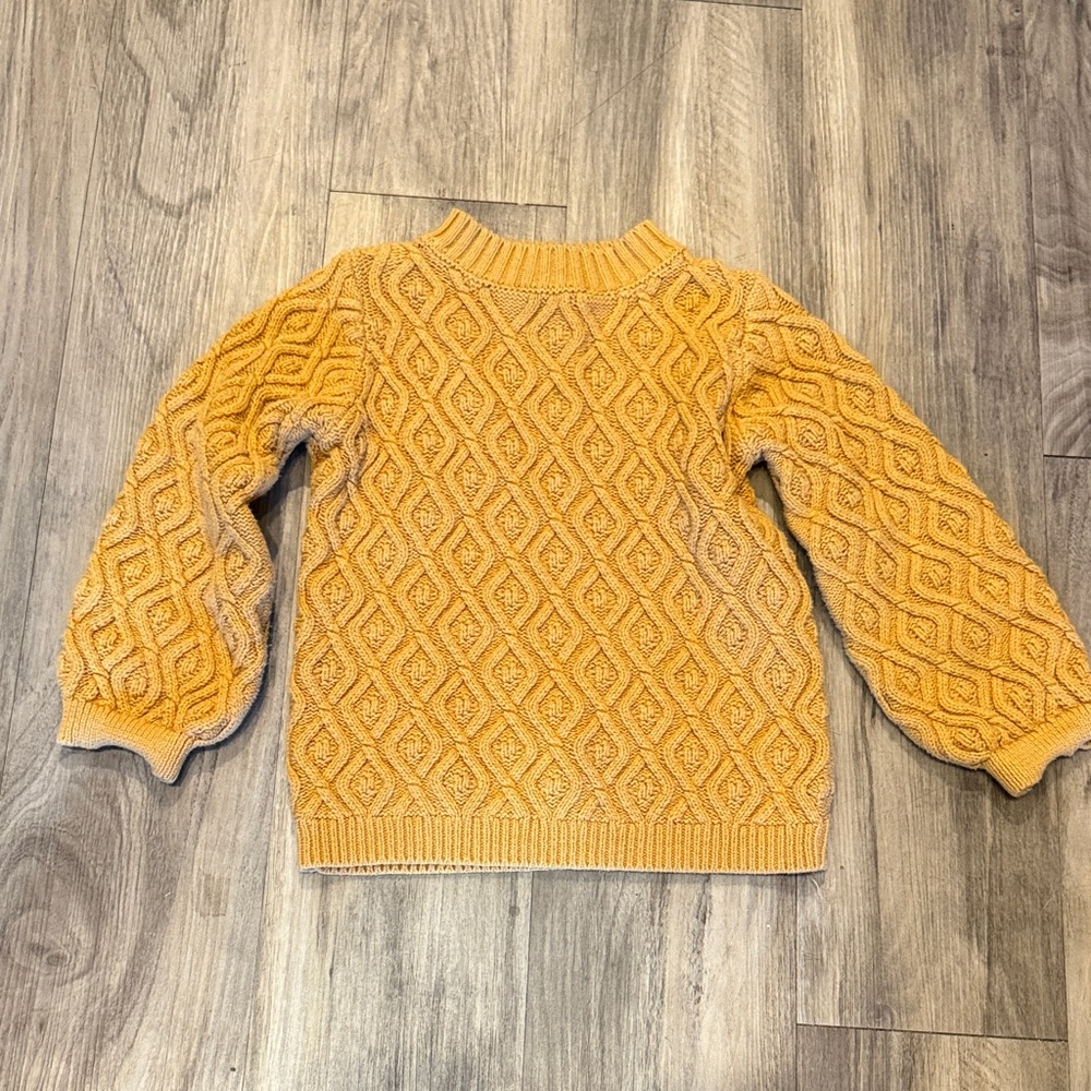 Max Studio Mustard Diamond Knit Sweater